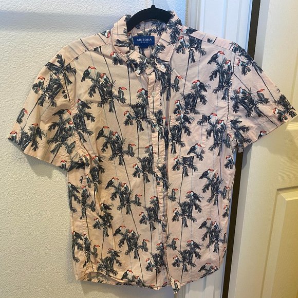 Toucan Novelty Buttoned Down Shirt - Picture 1 of 3